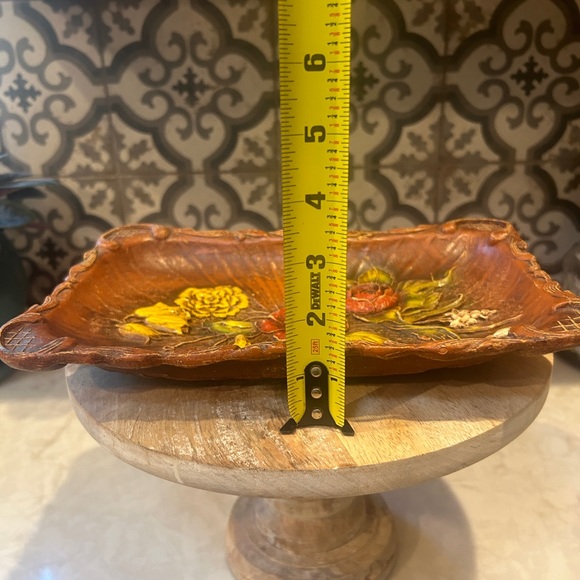 VINTAGE-RARE 1940s MULTI PRODUCTS SYROCO STYLE TRAY CARVED DESIGN ON BOTH SIDES - Picture 9 of 9